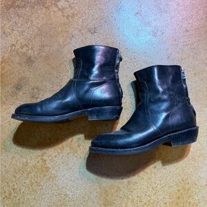 rag&bone Black Leather Ankle Boots